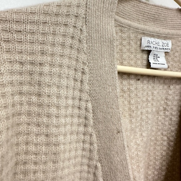 Vintage Rachel Zoe Cream beige 100% cashmere cardigan - Picture 6 of 7